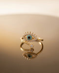Celestial Eye Ring, 18k PVD Gold