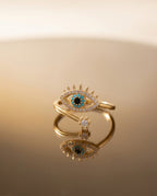 Celestial Eye Ring, 18k PVD Gold