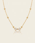 Little Bow Necklace, 18K PVD Gold