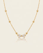 Little Bow Necklace, 18K PVD Gold