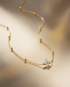 Petite Bloom Necklace, 18K PVD Gold